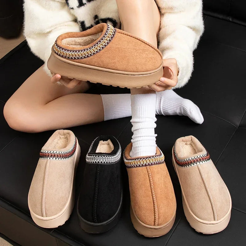 Warm House Shoes Ladies Winter Women Slippers Plush Interior Anti