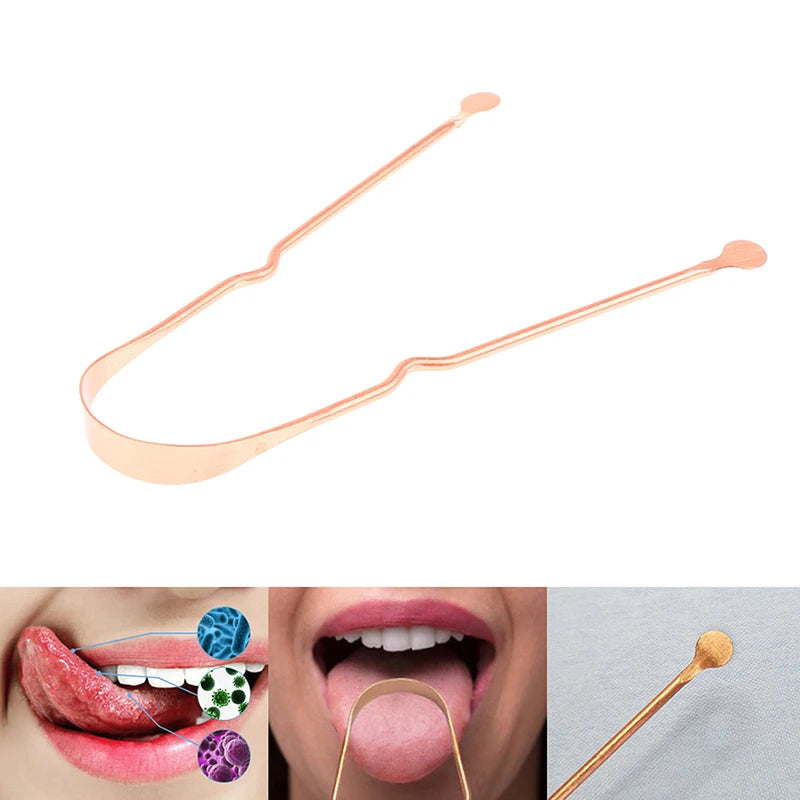 Pure Copper Tongue Scraper – Bad Breath & Oral Care Tool Tongue Scraper Zpaxo
