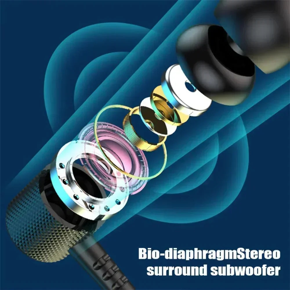 Wireless Headphones Bluetooth Neckband Magnetic Earphones Sport