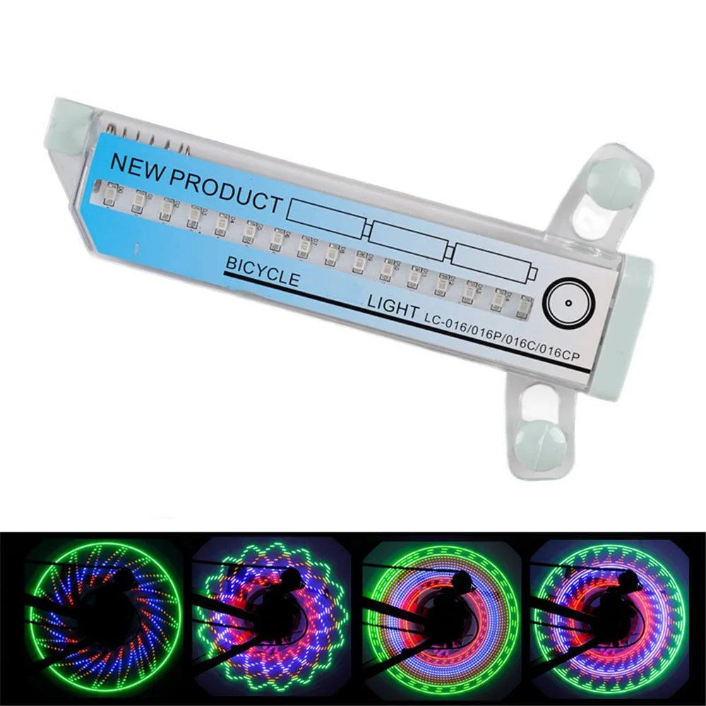 Bicycle Wheel Light Bike Spoke Light Waterproof 30 Different Patterns Change Safety Tire Light Without Battery Bike Accessories Zpaxo KM-Color