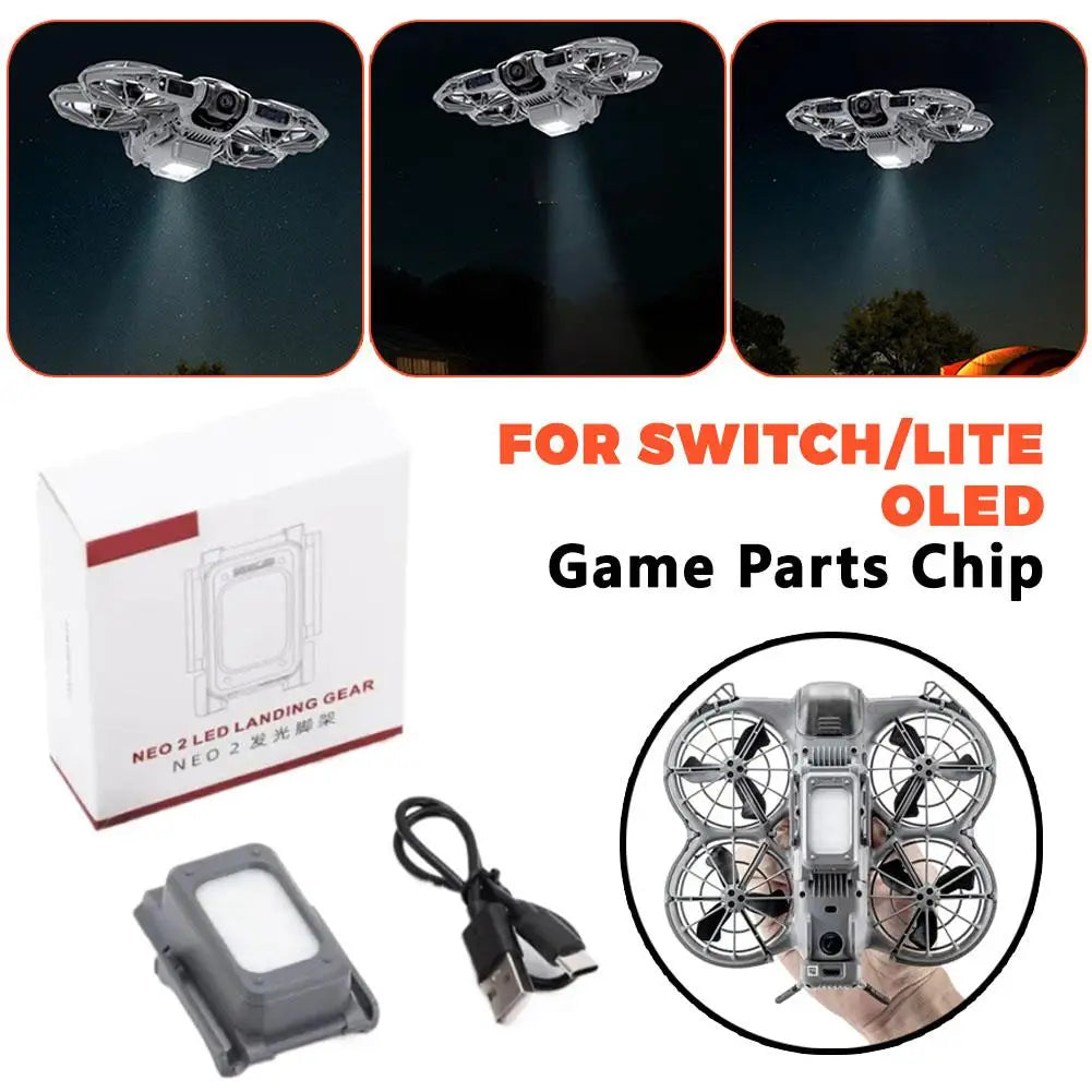 For DJI Neo 2 Heightened Luminous Landing Gear Anti Collision Propeller Guard Navigation Light Floating Drone Accessories Zpaxo
