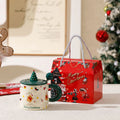 Christmas Mug Box Decorations 2025 Cute Lidsanta Claus Reindeer
