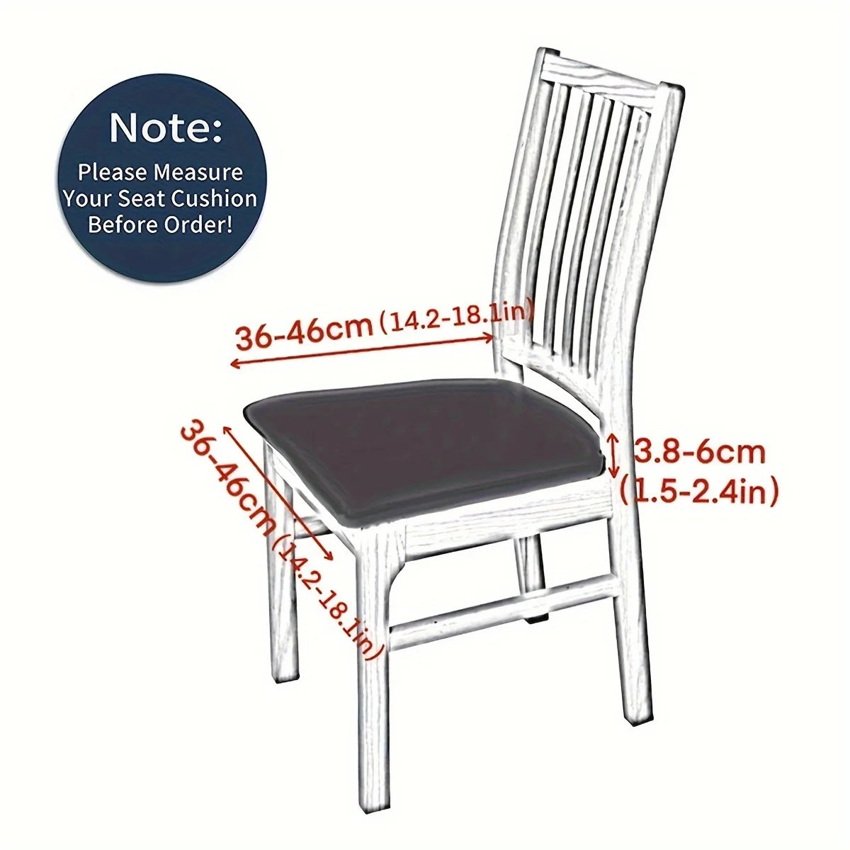 2 Solid Brushed Elastic Chair Cover Comfortable Seat Dust-proof