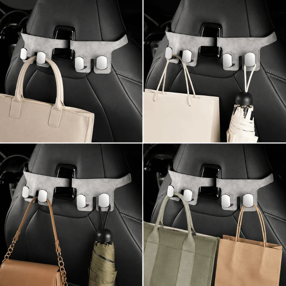 Load-bearing Car Headrest Hook Wear-resistant Double Backseat Hanger Zpaxo