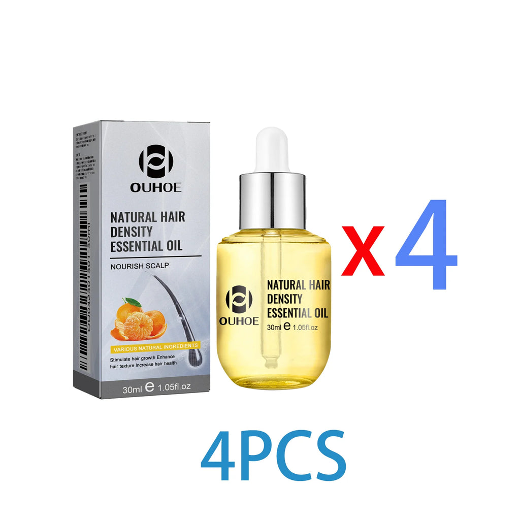 Ouhoe Hair Care Oil for Thinning Hair Scalp Treatment Serum to Strengthen Roots and Repair Damaged Hair 30ml Natural Formula Zpaxo 4PCS