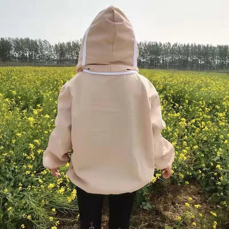Mesh Hat Breathable Zipper Anti Bee Clothes Half Body Elastic Cuffs