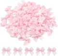50-200PCS Tiny Pink Crafts Bows Decoration for DIY Cheer Pins Clothespins Accessories Wedding Gift Box Ornament Zpaxo Pink 200PCS