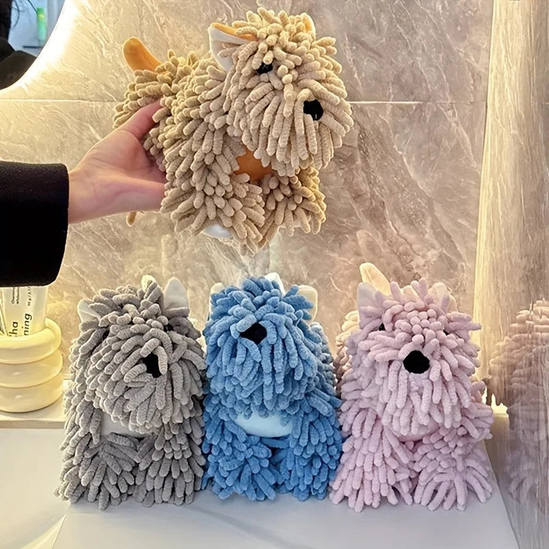 Cute Puppy Shaped Hand Towel Ideal Choice Wall Mounted Kitchen