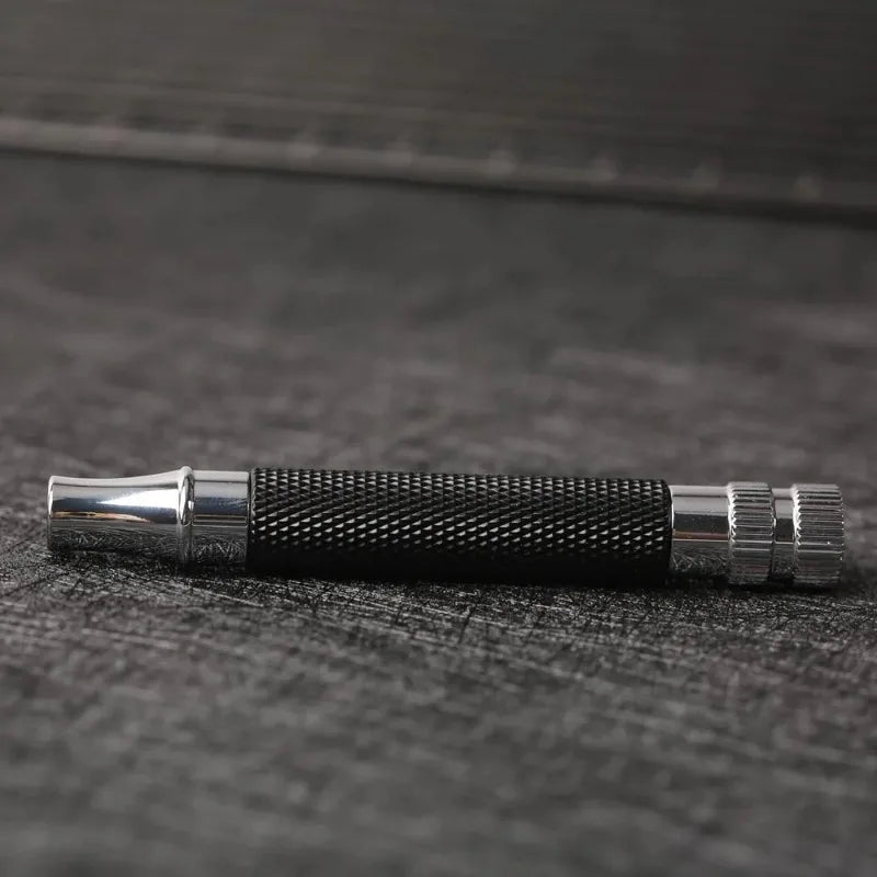 2026 Top Selling！Yaqi Men's Black Chrome Brass Safety Razor Handle 91mm Length Classic Wet Shaving Accessory Zpaxo