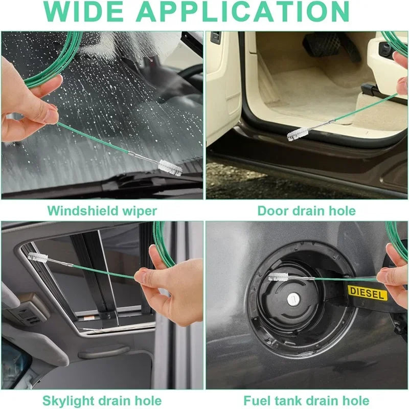 Car Sunroof Drain Cleaning Tool Flexible Brush Long Tube Cleaner