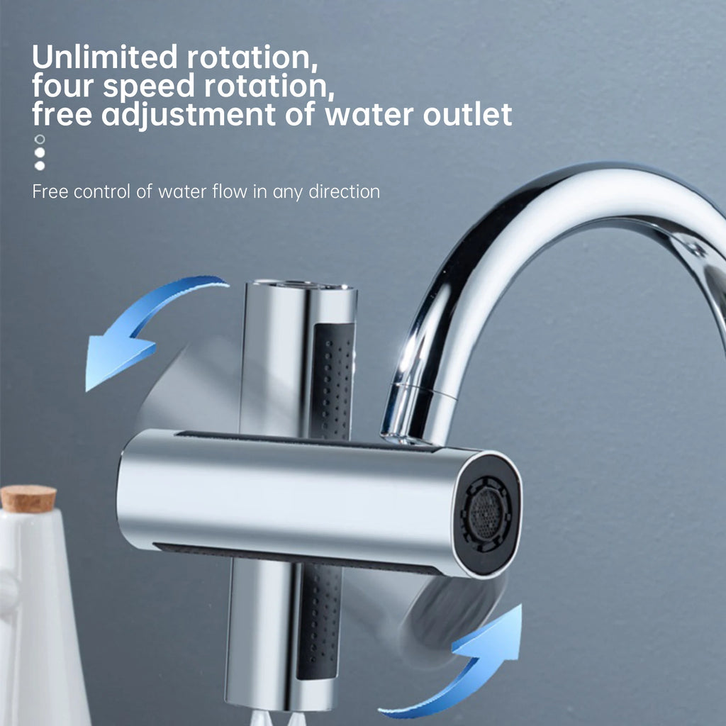 4-Mode 360° Rotating Kitchen Faucet Aerator – Anti-Splash