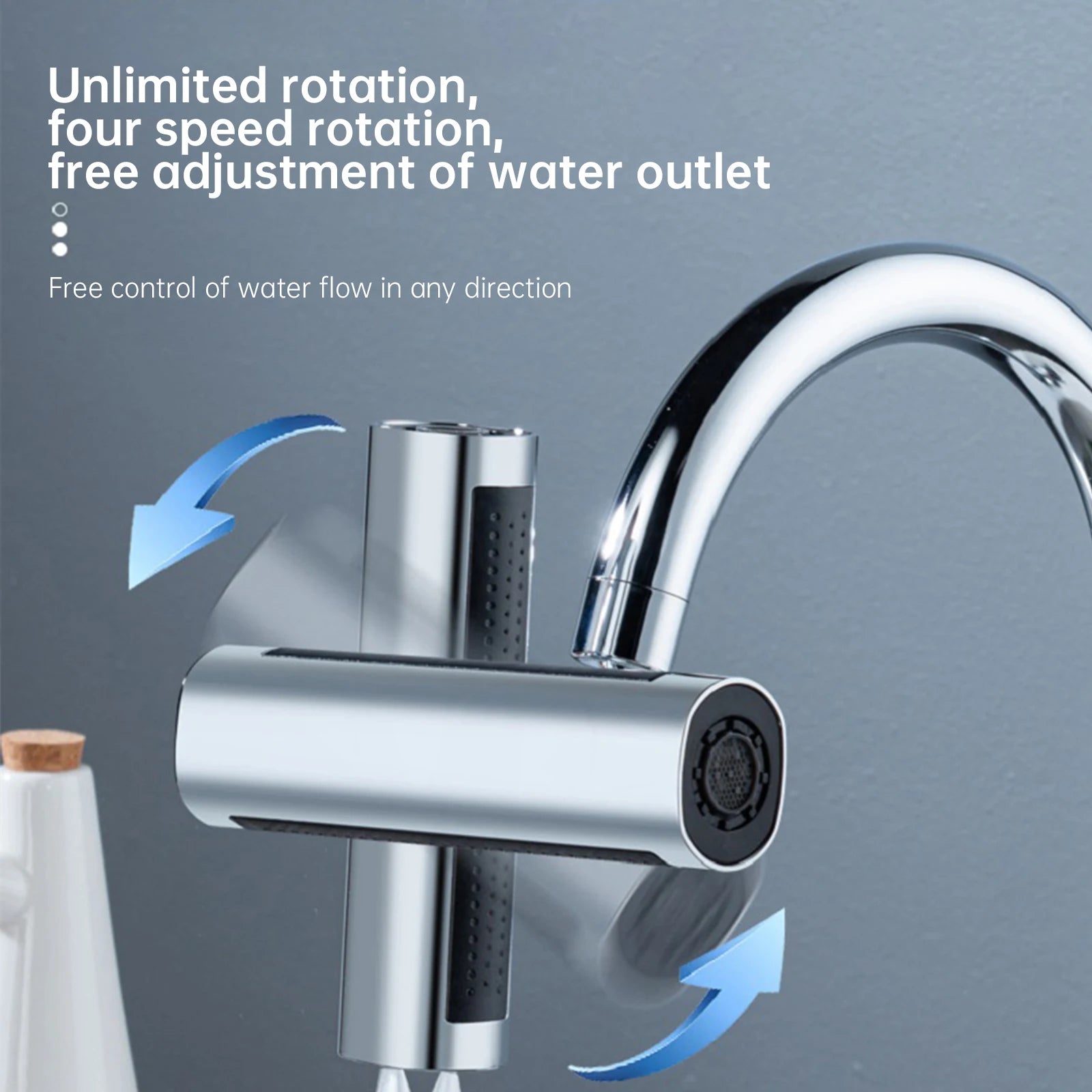 4-Mode 360° Rotating Kitchen Faucet Aerator – Anti-Splash