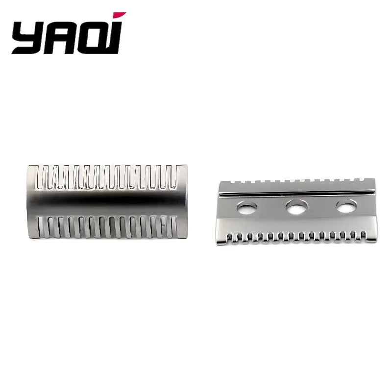 2026 Flash Sale Yaqi Matte Chrome Men's Safety Razor Head for Shaving - Durable Mellon Handle Shaving Razors Accessory Zpaxo SRH037