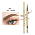 6-color small gold eyeliner pen - double-ended long-lasting eyeliner, waterproof and non-marring eyeliner, brush-style eyeliner Zpaxo 03 LIGHT BROWN