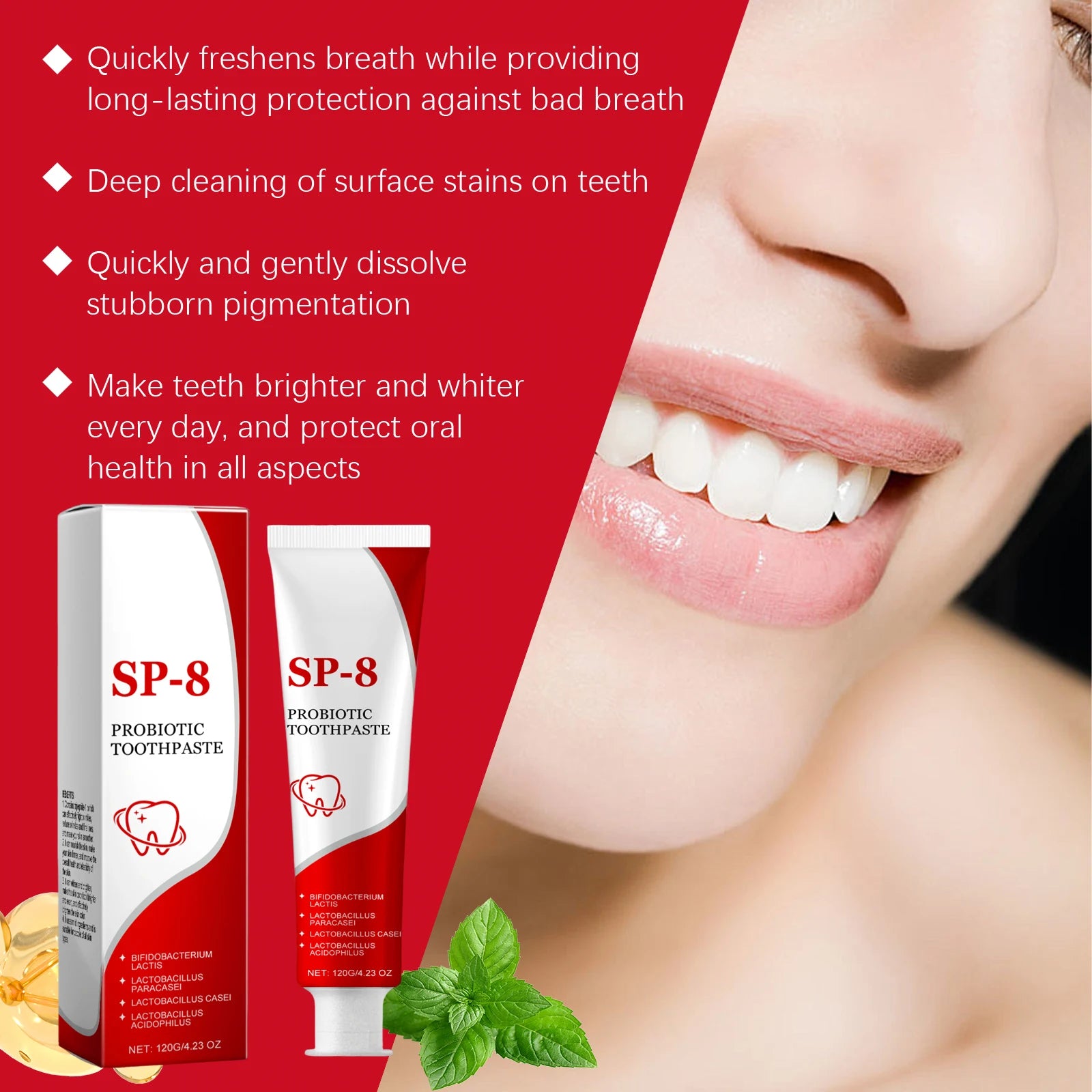 Probiotic Whitening Toothpaste – Plaque Removal & Fresh Breath Whitening Toothpaste Zpaxo