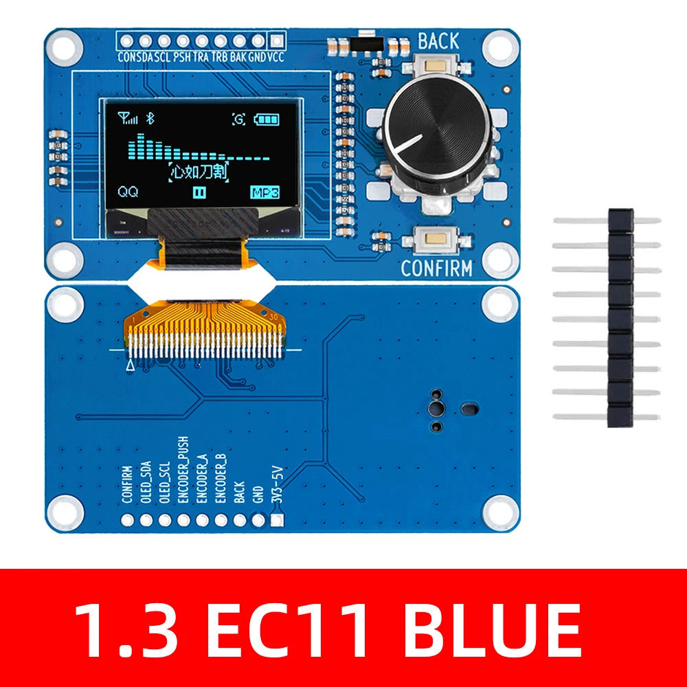 0 96 White Oled Display Screen Combined EC11 Rotary Encoder Module Zpaxo 1.3 inch blue