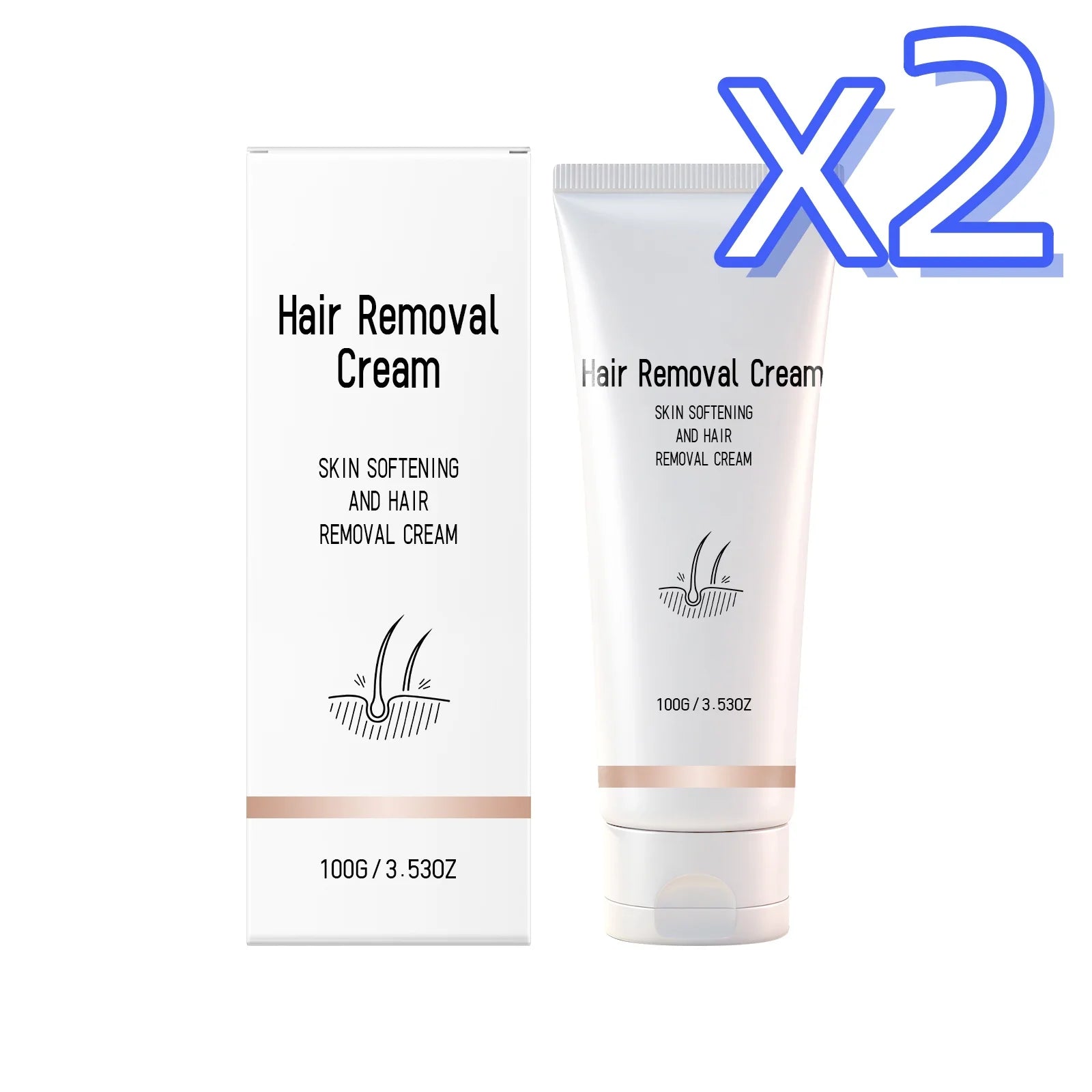 Instant Painless Hair Removal Cream – Smooth Skin | Zpaxo Hair Removal Cream Zpaxo 100g Boxed x 2PCS