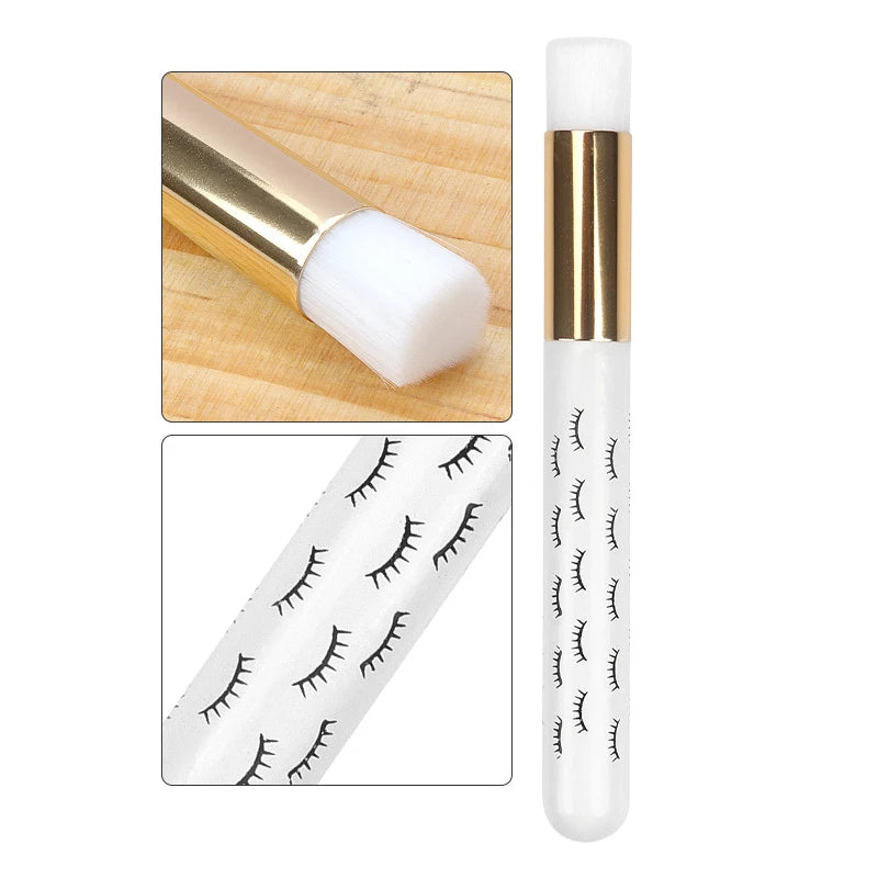 Professional Eyelash Extension Shampoo Cleaning Brush Pink Shining Eye Lash Lift Foam Cleaner Brushes Nose Face Clean Tools Zpaxo White Gold
