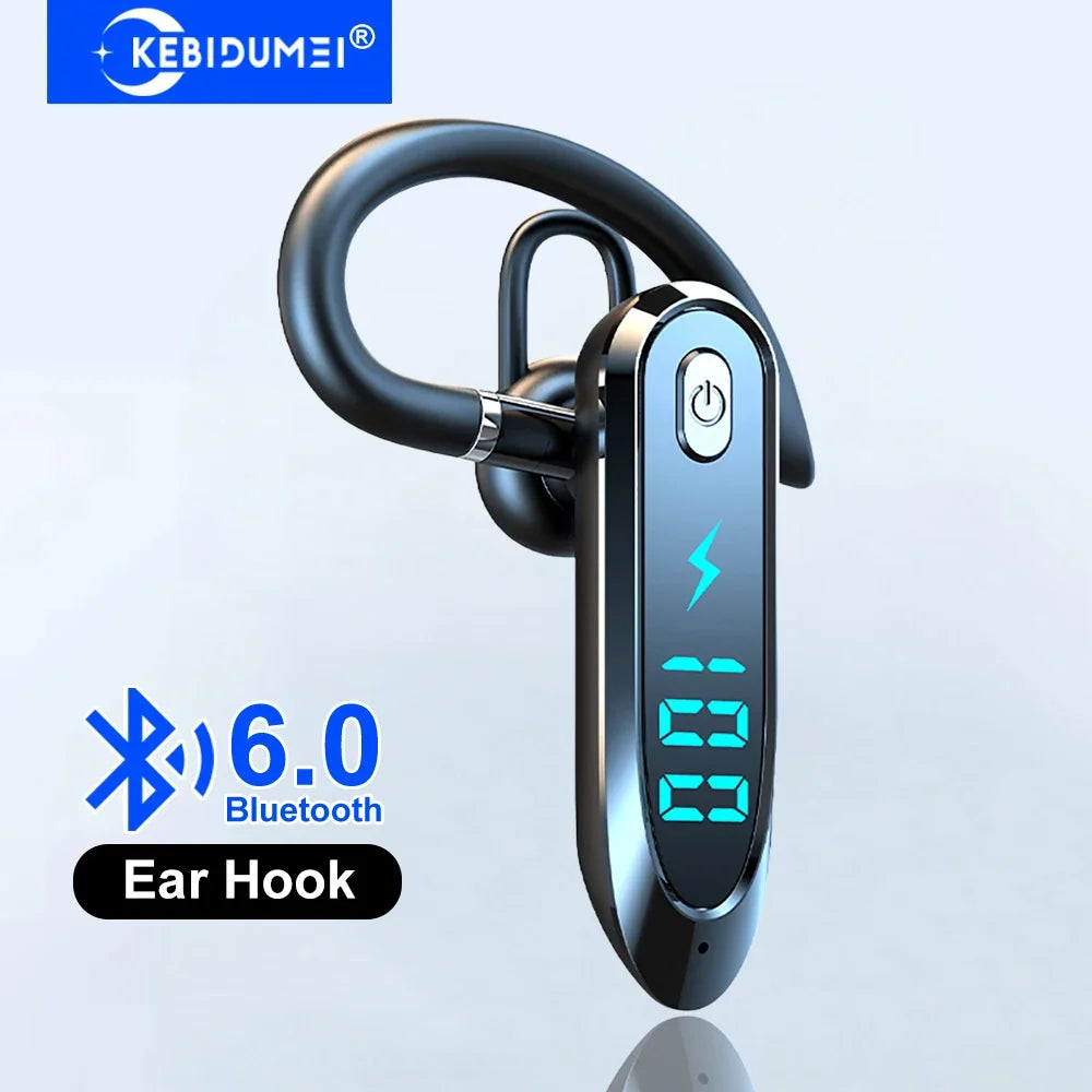 Bluetooth 6 0 Earphone Ear Hook Headphone 270 Degree Rotation LED