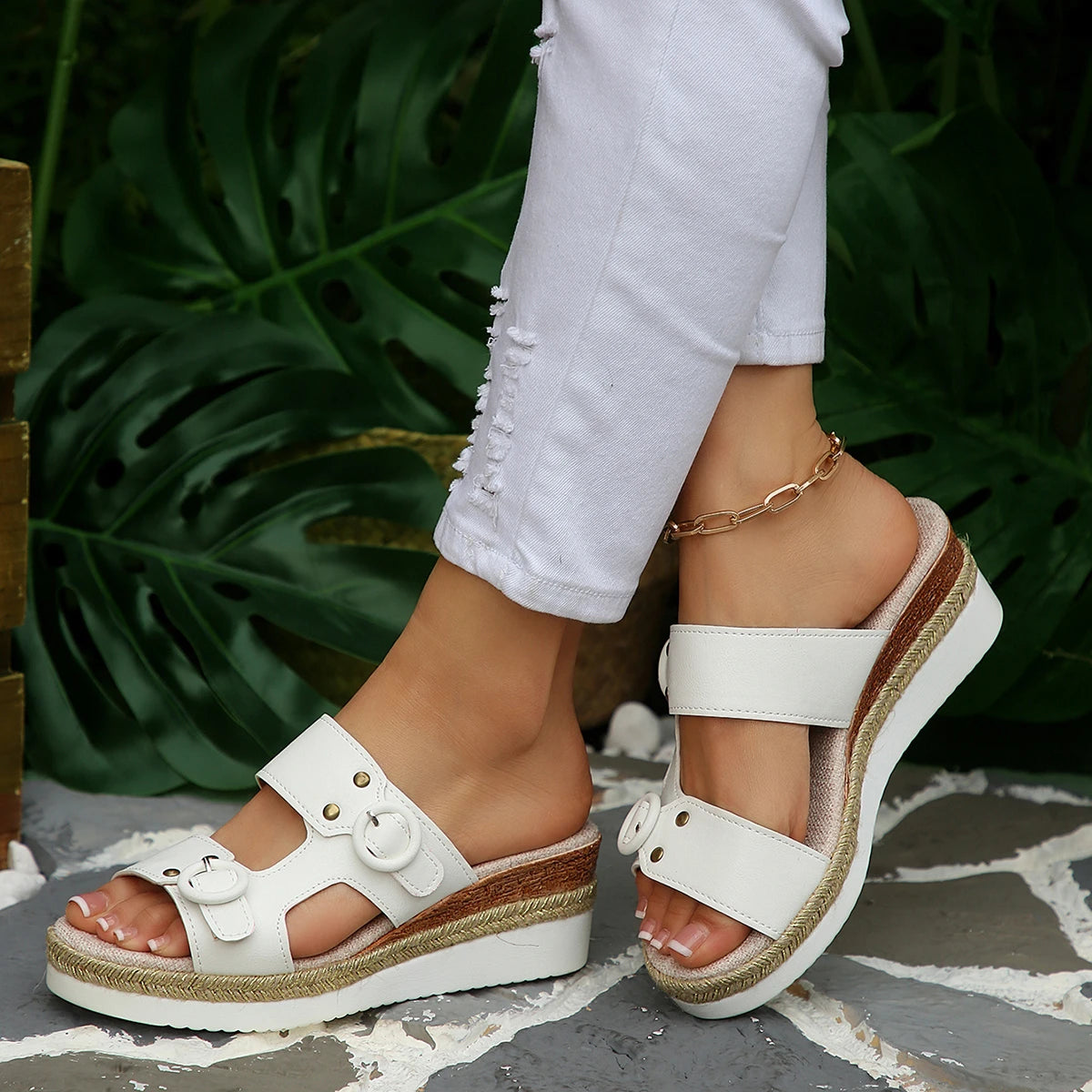 Women High Heel Sandals Luxury Designer Shoes Woman Wedges Fashion Sandals Summer Lightweight Slippers Women Zapatos De Mujer Zpaxo Beige 39