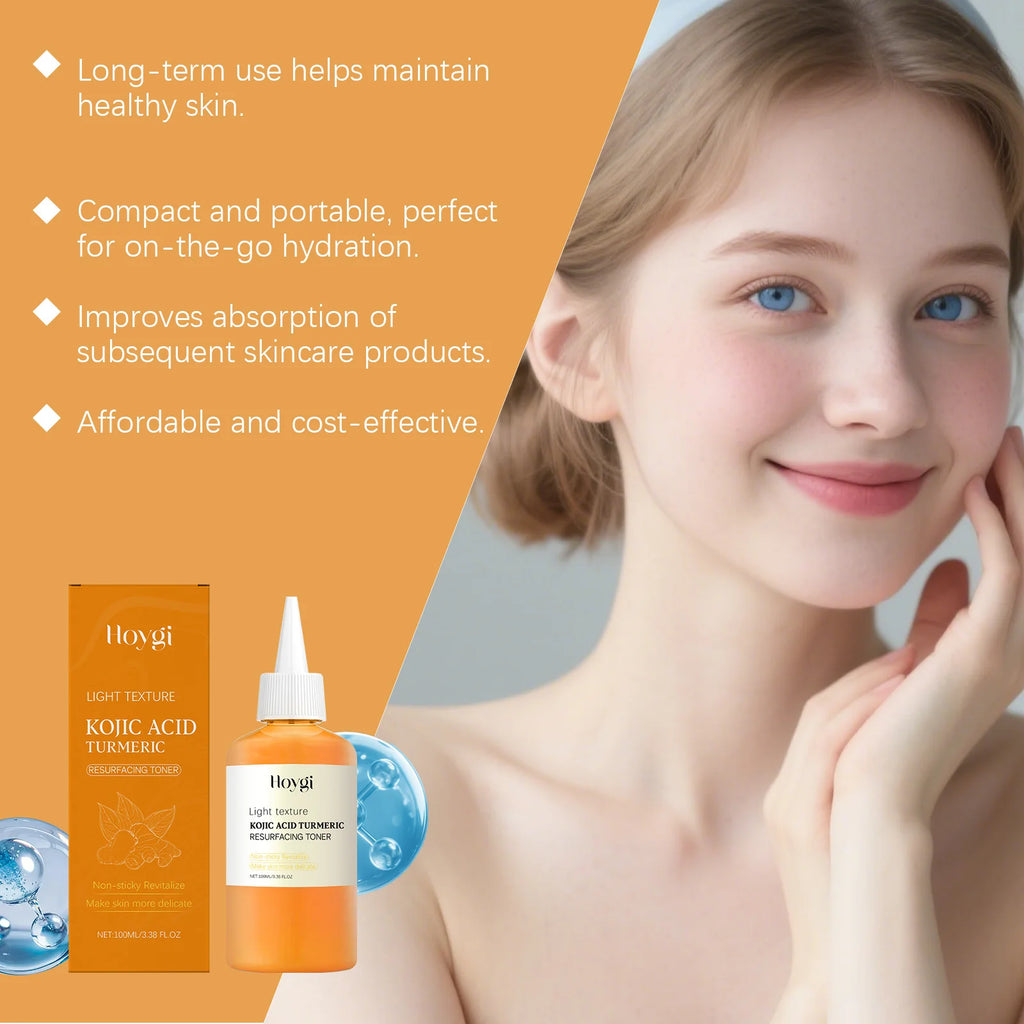 Hoygi Kojic Acid Turmeric Brightening Toner | Pore Minimizing Brightening Face Toner Zpaxo