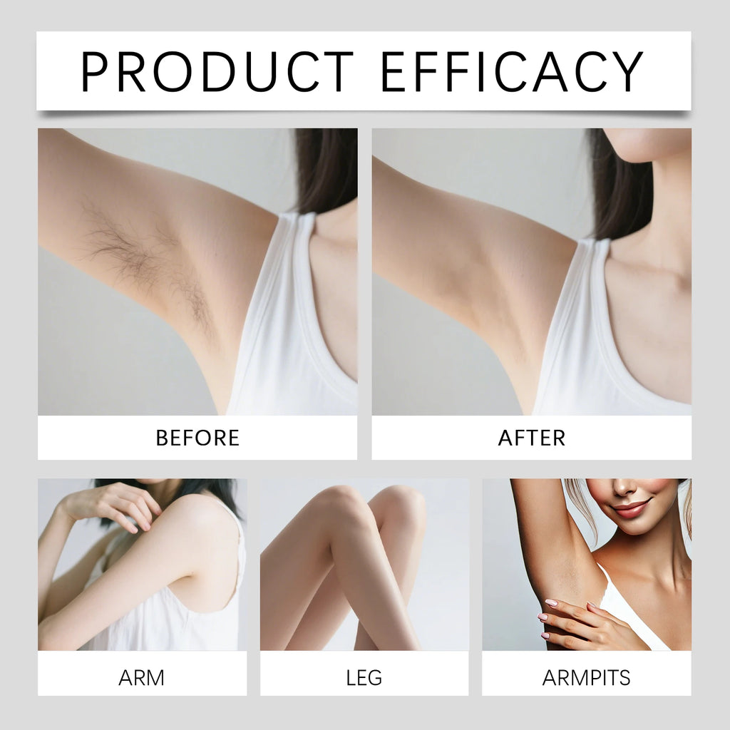 Hair Removal Cream for Women Body Hair Remover for Legs Arms Bikini Line Smooth Skin Moisturizing Shea Butter Gentle Sensitive Zpaxo