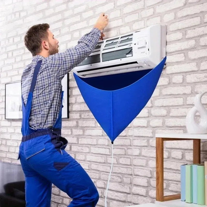 Air Conditioner Cleaning Cover Cleaning and Disinfection Cleaning Set with Drainage Pipe Summer Cleaner Brush HangingWashing Bag Zpaxo