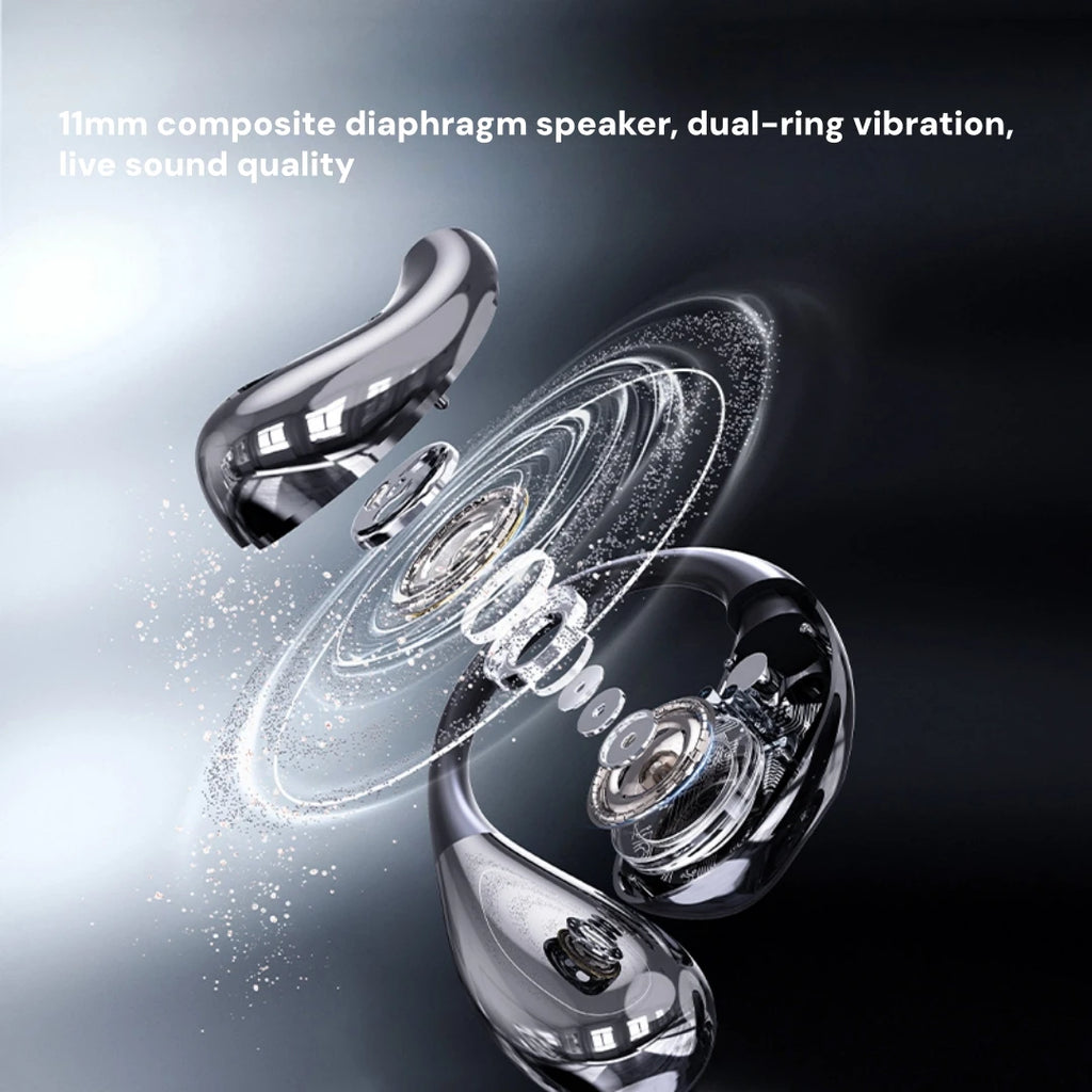2026 Upgraded Open Ear Headphones Over Earbuds Ergonomic Earhook