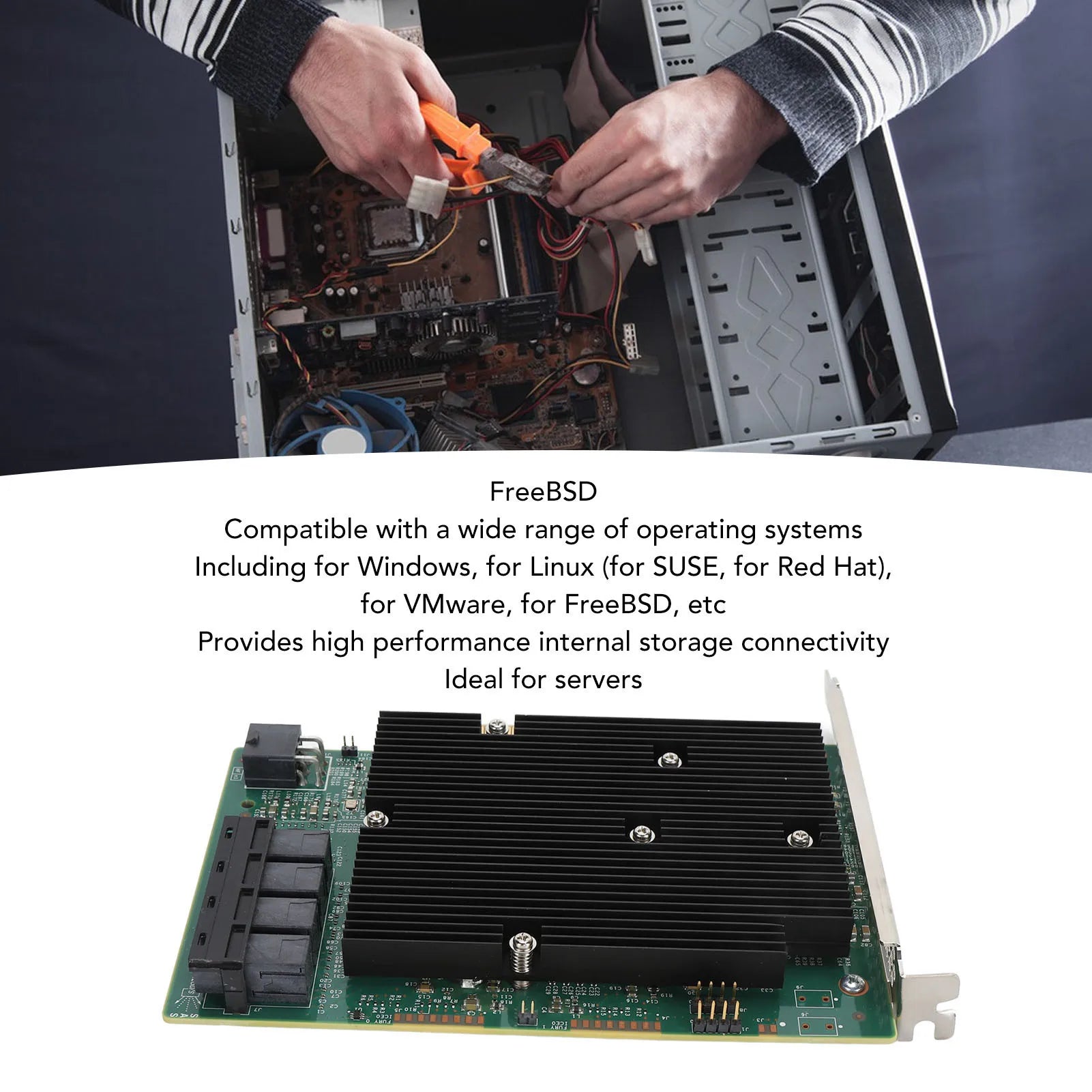 LSI SAS 9300 16I HBA Card 12Gbps 16 SATA SAS Port HBA Controller Card for Windows for Linux for VMware for FreeBSD Zpaxo