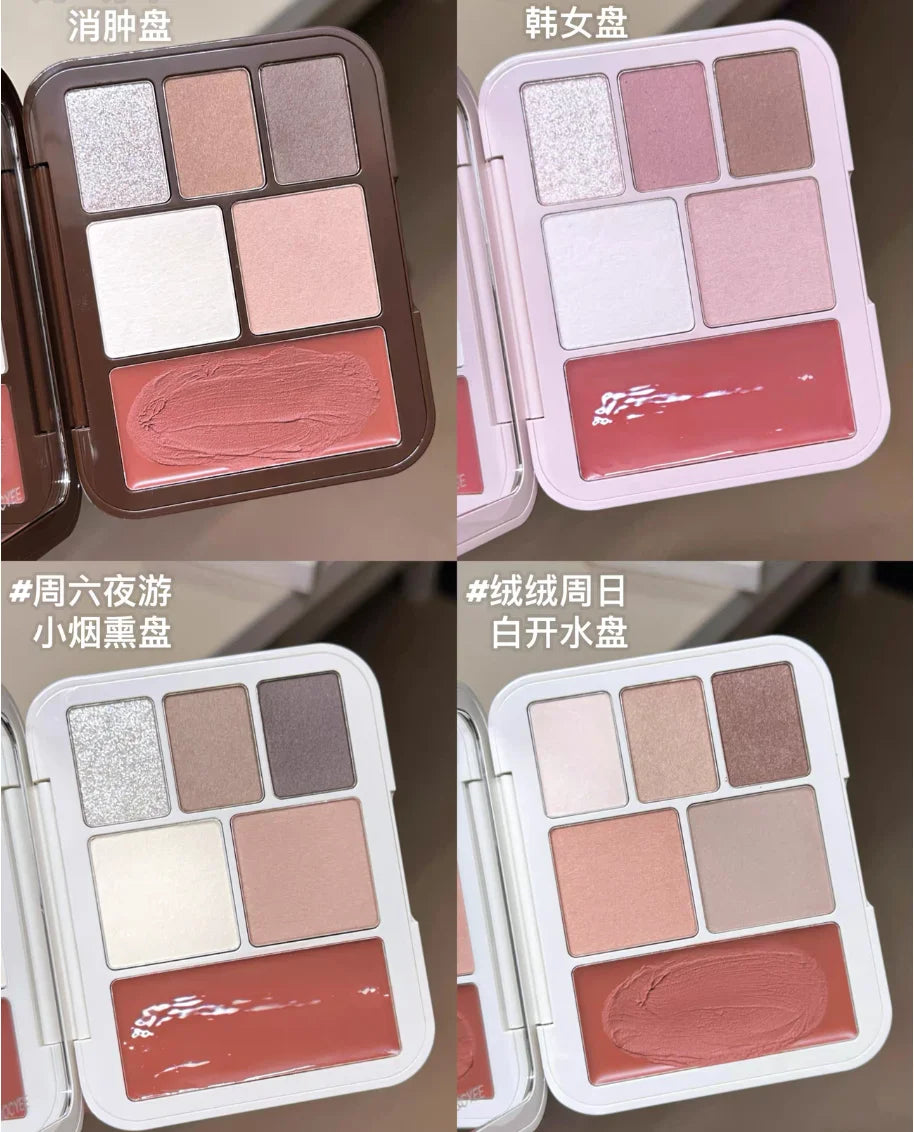 Joocyee Lookbook Multi Palette Eyeshadow Blush Lip Mud Highlighter Zpaxo