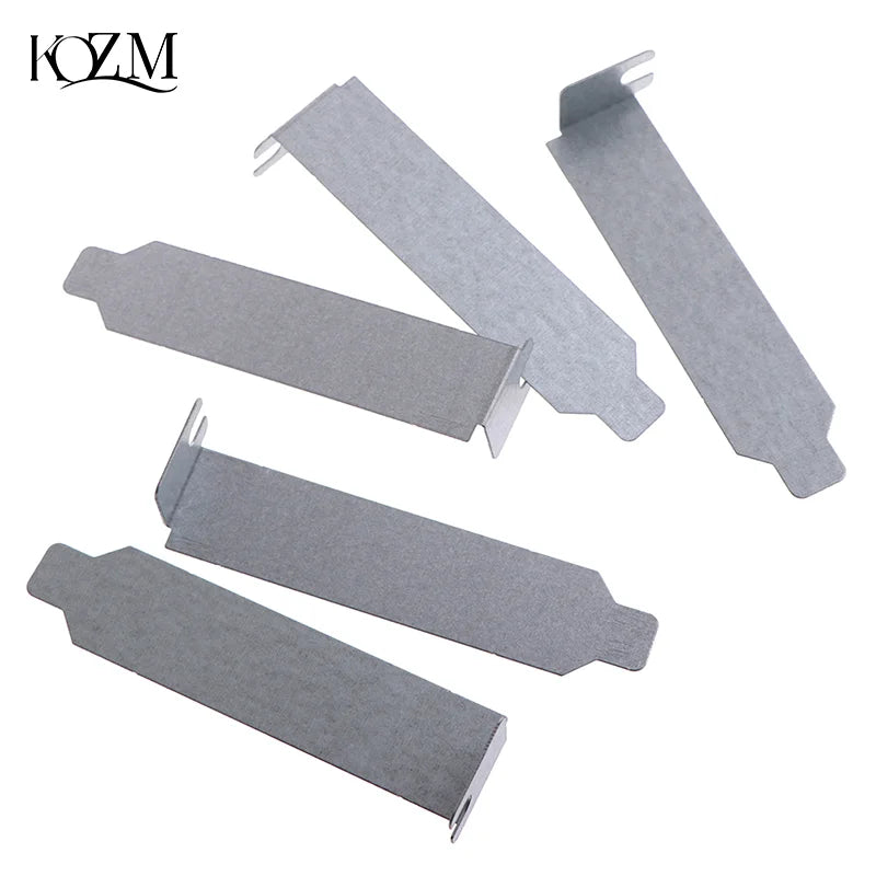 5-Pack PCI Slot Cover Blanks – 8cm Silver Metal Dust Shields PC Case Accessory Zpaxo