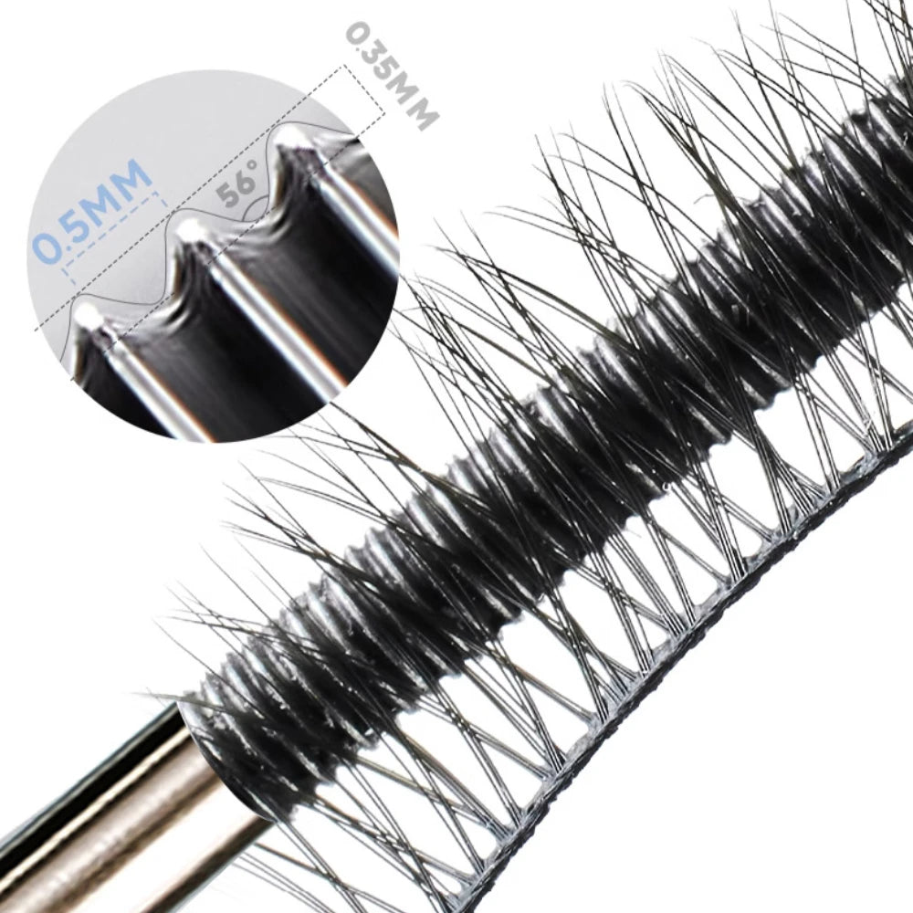 Steel Tube Mascara-Special Spiral Brush,Waterproof LongLasting Silk Fiber Mascara,keep Each Eyelash Curled for aLong Time Makeup Zpaxo