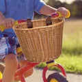 Front Handlebar Bicycle Basket Multifunction Traditional Bicycle Basket Waterproof Hand Woven Bike Basket for Kids Children Bike Zpaxo 1pc coffee 18 x 14 x 12 cm