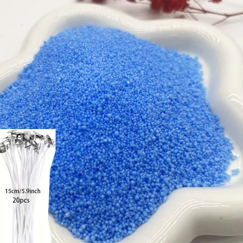 50g Pearl Sand Wax & 5 Wicks – DIY Colorful Candle Making Kit Candle Making Kit Zpaxo