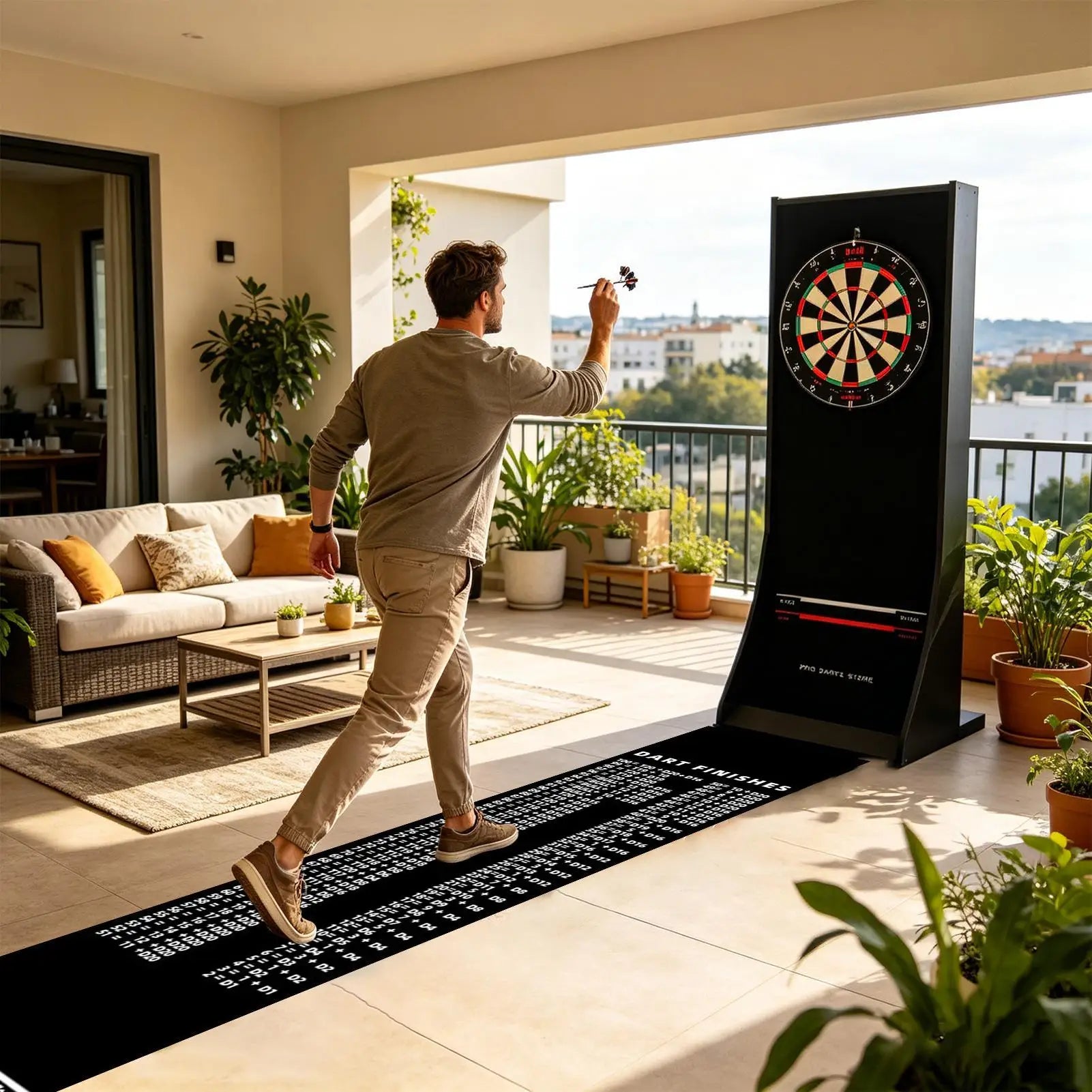 Dart Mat Floor Protection Throw Line Non Slip Absorbent Fast Drying