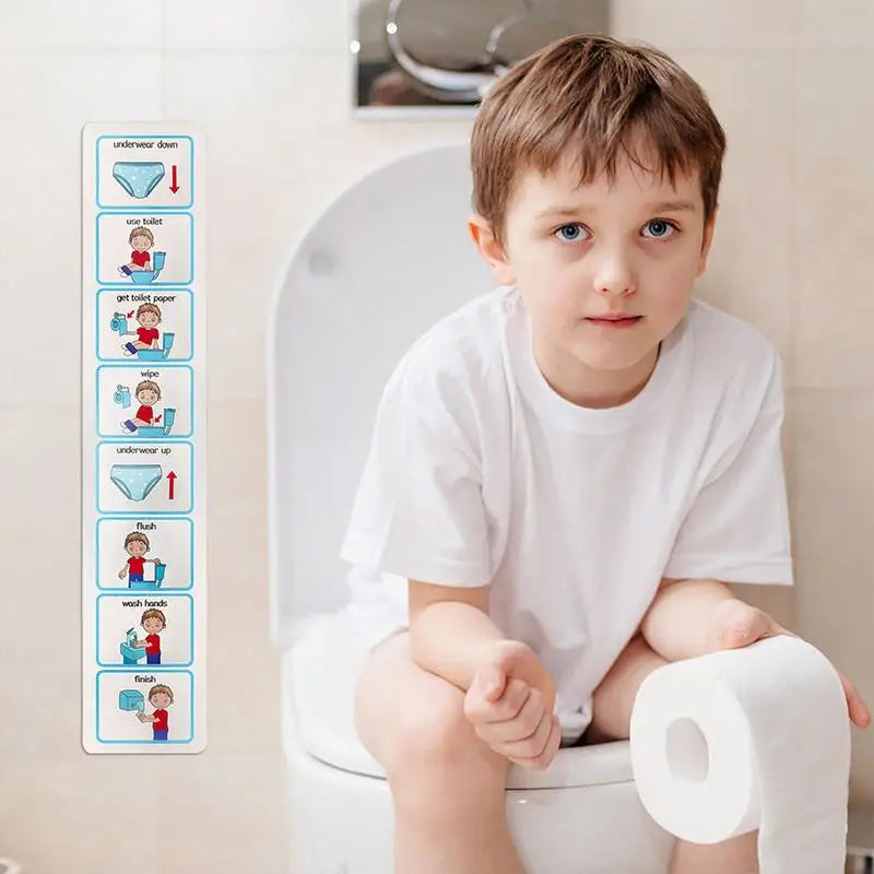 Toilet Training Chart Life Skills Visual Planner Teach Child Use Kids