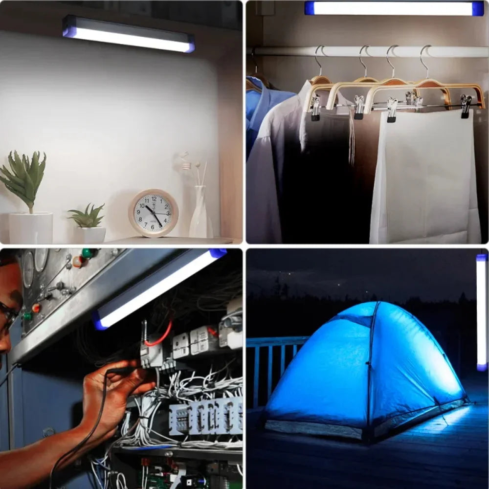 30CM LED Rechargeable Tube Light – Magnetic Camping & Emergency