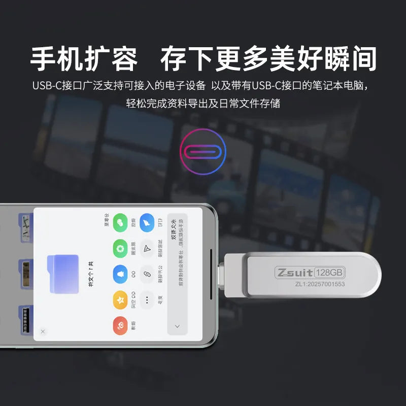 USB Flash Drive Typec Dual-interface High-speed USB Mobile Phone Computer Dual-purpose Audio Genuine USB Flash Drive Zpaxo
