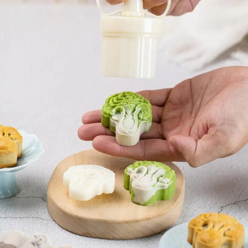 Mooncakes Molds Jades Cabbage Bean Pastes Cake Mould 1 Stamps ABS