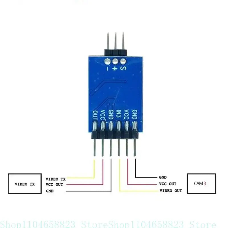 FPV Traverses Camera Three Way Video Switcher Electronic Switcher Remote Control Switching Video Module Camera Switcher Zpaxo