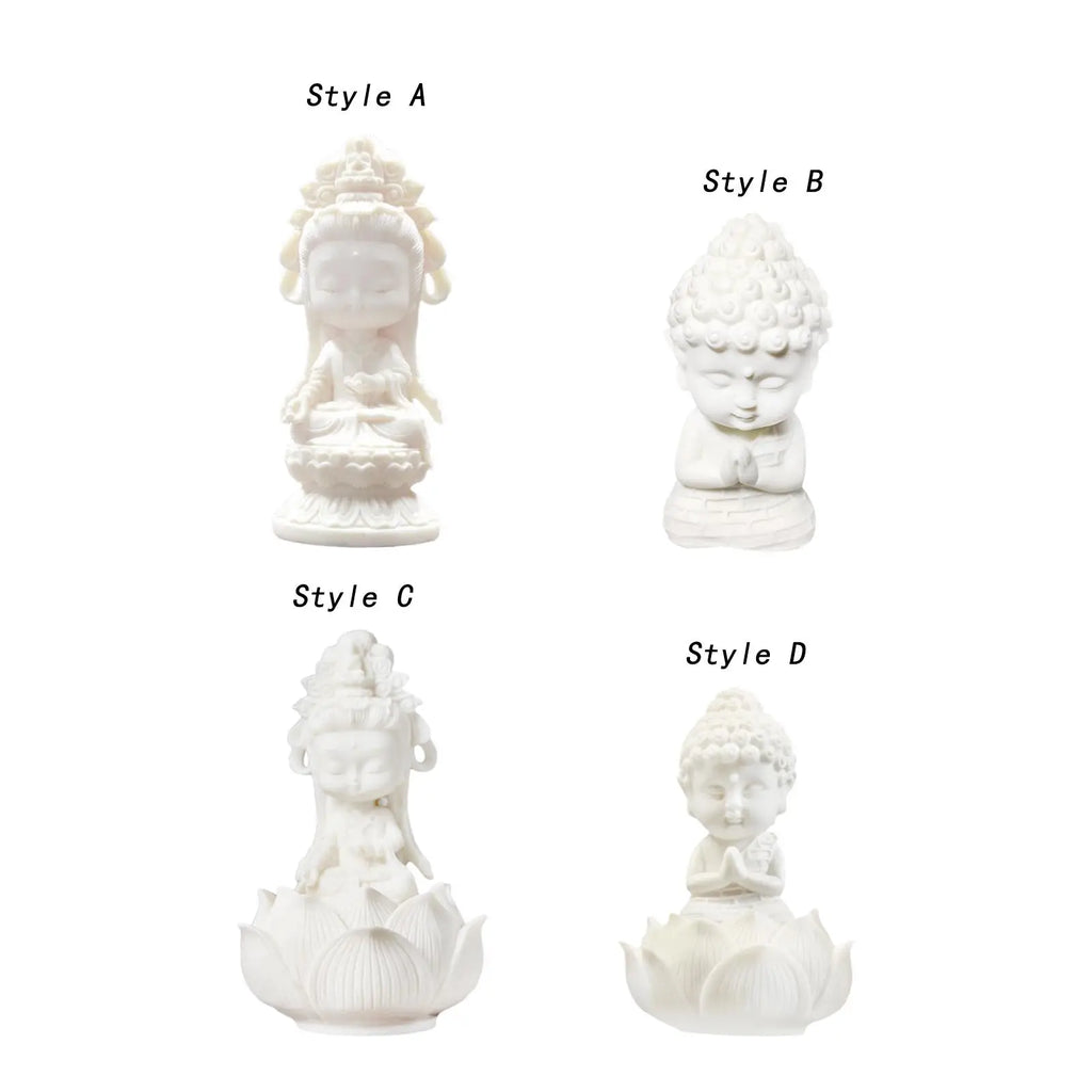 Meditating Buddhist Figure Statue – Car Dashboard & Home Decor Decorative Figurine Zpaxo