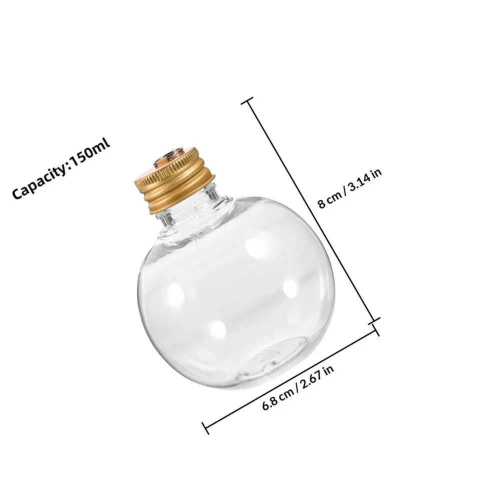 Ball Shaped Light Bulb Design Clear Plastic Bottles Candies Drinks