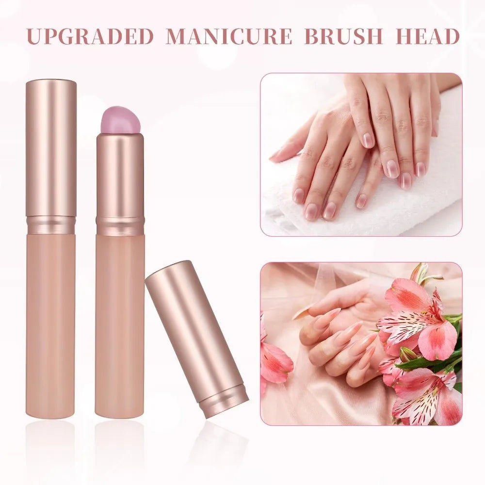 New Silicone Nail Art Brush Reusable Soft Manicure Tool Mirror Effect Smudge Pen Girl Zpaxo