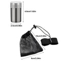 Portable Salt Shaker Small Camping Salt Shaker 2 Pieces Stainless Small Dispenser with Bag for Picnic Mountain Hiking Zpaxo Black