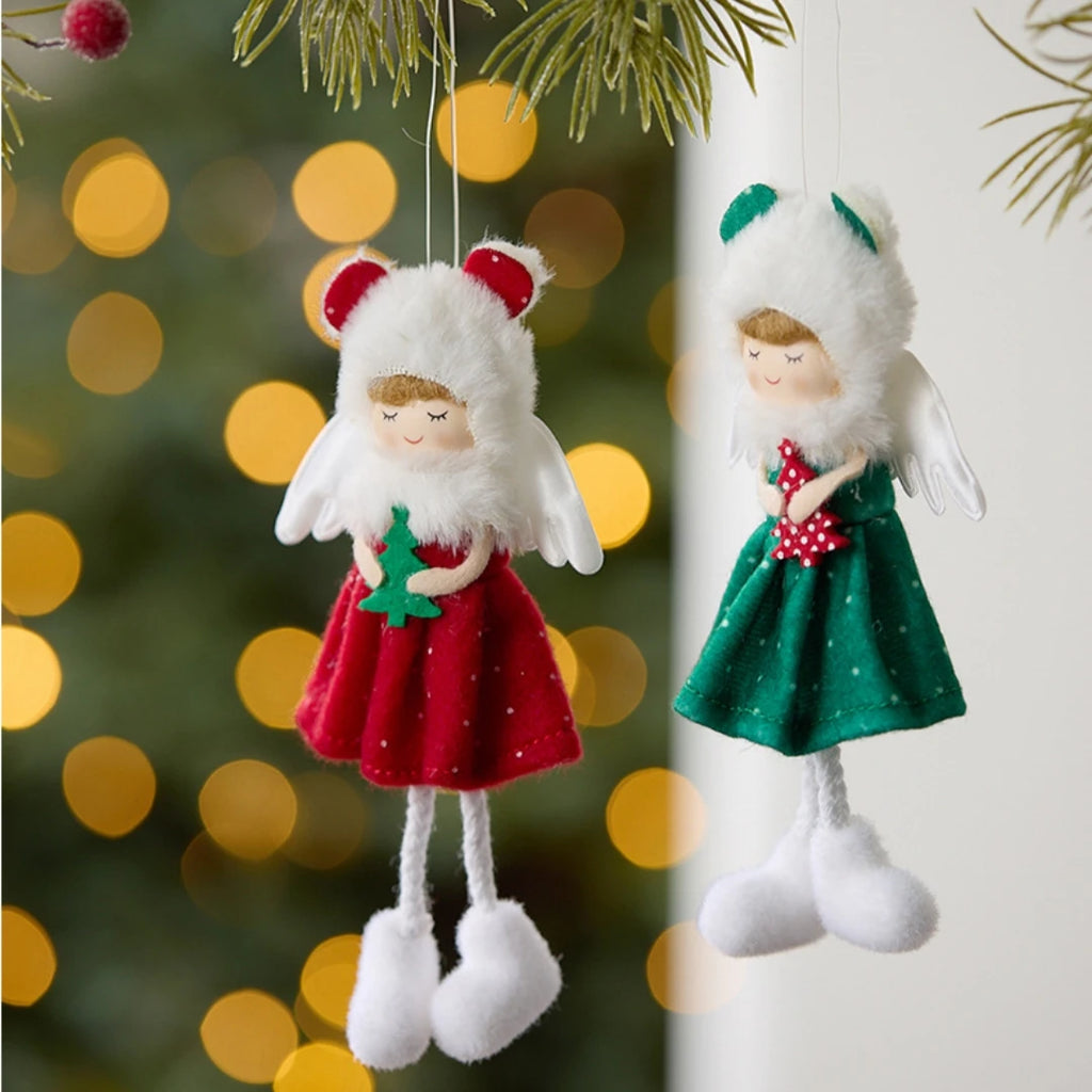 Plush Angel Girl Christmas Tree Ornament | Holiday Pendant