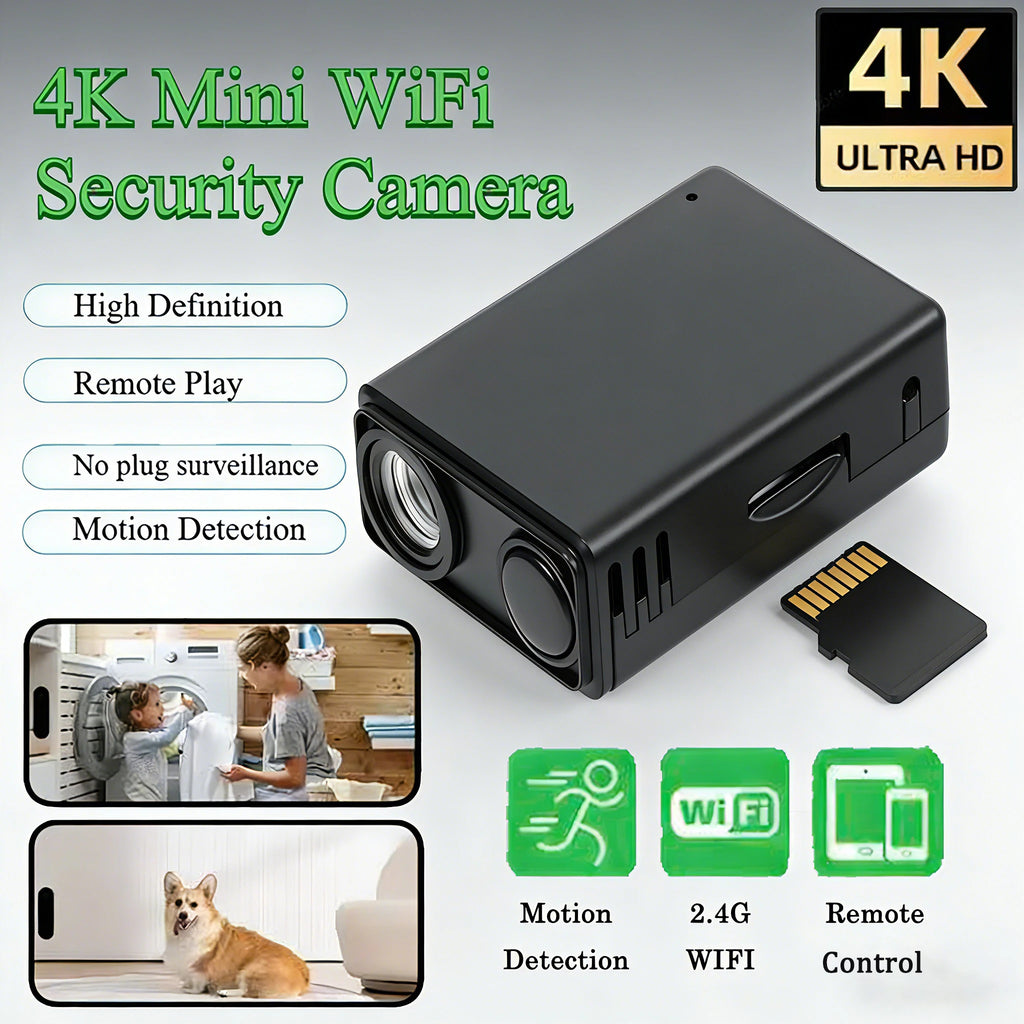 4K Security Camera Wifi Wireless Monitor Remote Motion Detecting