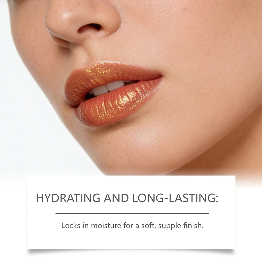 Gold Foil Color Changing Lipstick – Long-Wear Glossy Lip Balm Color Changing Lipstick Zpaxo