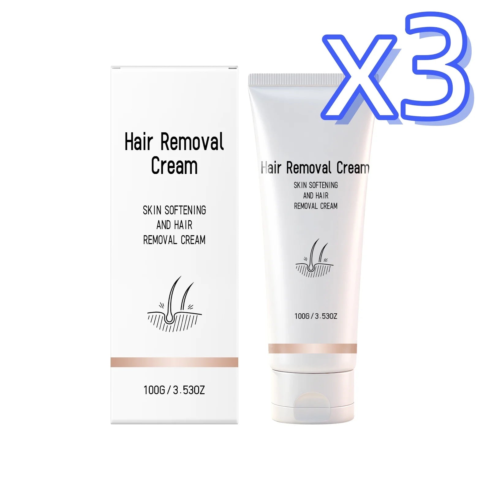 Instant Painless Hair Removal Cream – Smooth Skin | Zpaxo Hair Removal Cream Zpaxo 100g Boxed x 3PCS