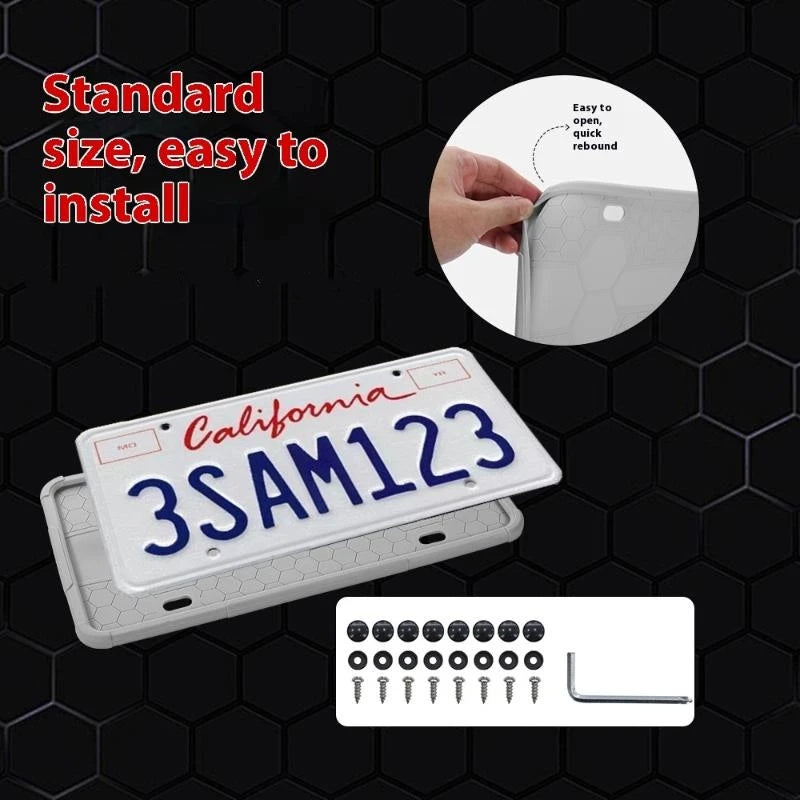 Silicone License Plate Frame Covers 2-Pack – Rust & Rattle Proof