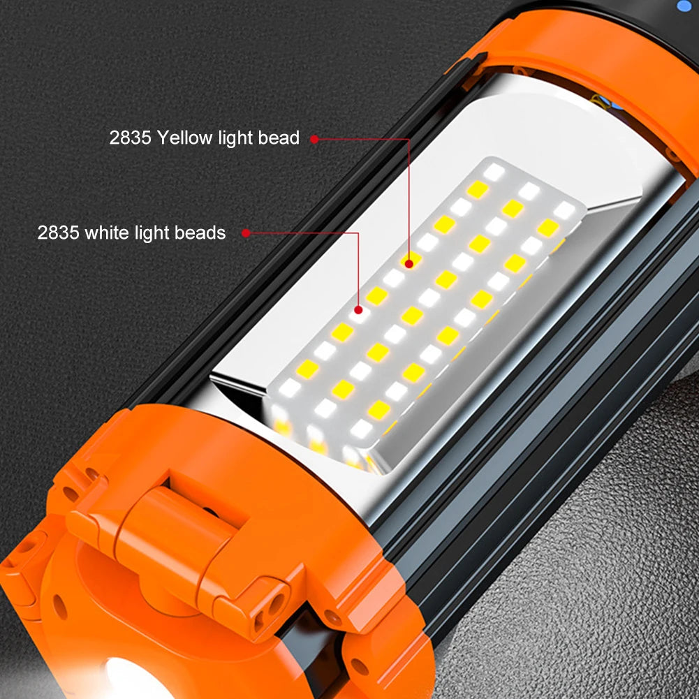 Folding Camping Light LED Work Telescoping Stand Rechargeable Lantern
